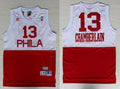 Men’s Philadelphia 76ers #13 Wilt Chamberlain White Red Mitchell & Ness 2003-04 Hardwood Classics Swingman Jersey