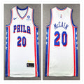 Mens Philadelphia 76ers #20 Jared McCain White Association Edition Jersey