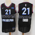 Men’s Philadelphia 76ers #21 Joel Embiid Black Nike 2021 NBA City Edition Jersey