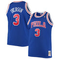 Men’s Philadelphia 76ers #3 Allen Iverson Mitchell & Ness Royal 1996-97 Hardwood Classics Swingman Jersey