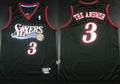 Men’s Philadelphia 76ers #3 Allen Iverson “THE Answer”Black Swingman Jersey
