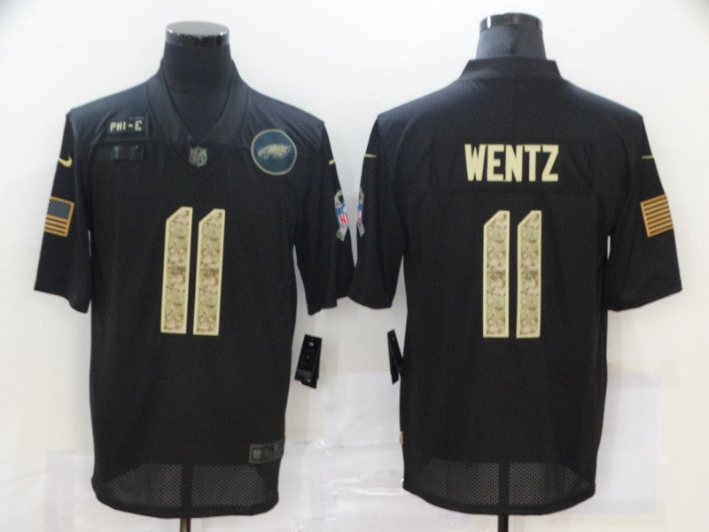 Men’s Philadelphia Eagles #11 Carson Wentz Black Jersey