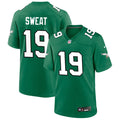 Mens Philadelphia Eagles #19 Josh Sweat Nike Kelly Green 1996 Retro F.U.S.E. Limited Jersey