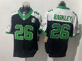 Mens Philadelphia Eagles #26 Saquon Barkley Black White Gratitude F.U.S.E. Limited Jersey