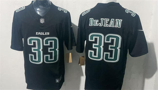 Mens Philadelphia Eagles #33 Cooper DeJean Nike Carbon Black Fashion F.U.S.E. Limited Jersey