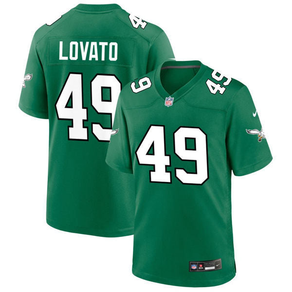 Mens Philadelphia Eagles #49 Rick Lovato Nike Kelly Green 1996 Retro F.U.S.E. Limited Jersey