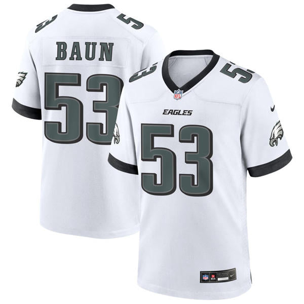 Mens Philadelphia Eagles #53 Zack Baun Nike White F.U.S.E. Vapor Limited Jersey