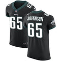 Mens Philadelphia Eagles #65 Lane Johnson Nike Black Vapor Limited Jersey