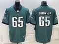 Mens Philadelphia Eagles #65 Lane Johnson Nike Midnight Green Vapor Limited Jersey