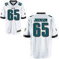 Mens Philadelphia Eagles #65 Lane Johnson Nike White Vapor Limited Jersey