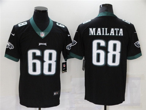 Mens Philadelphia Eagles #68 Jordan Mailata Nike Black Vapor Limited Jersey