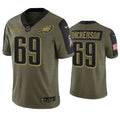 Mens Philadelphia Eagles #69 Landon Dickerson Eagles Nike Olive Limited Jersey