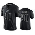 Men’s Philadelphia Eagles #90 Jordan Davis Black Rflctv Limited  Jersey
