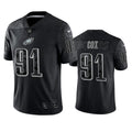 Mens Philadelphia Eagles #91 Fletcher Cox Black Rflctv Limited  Jersey