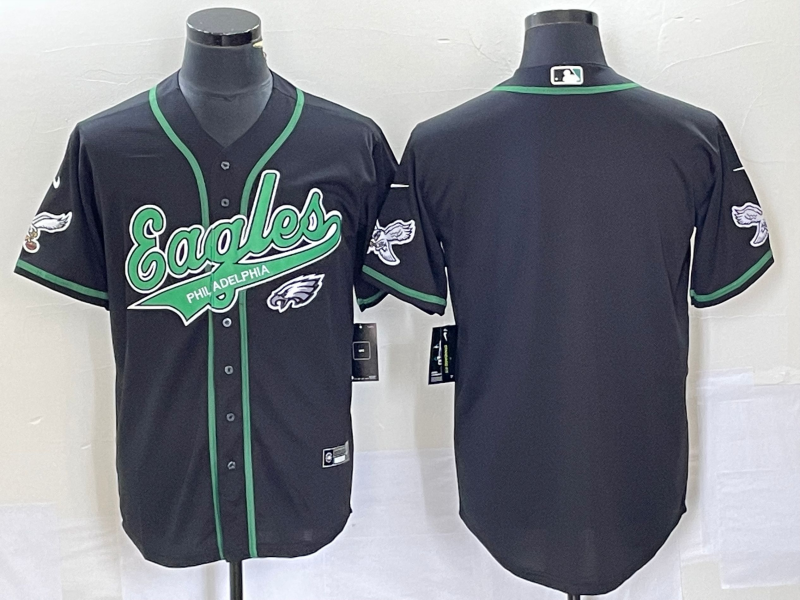 Men’s Philadelphia Eagles Black Blank Jersey