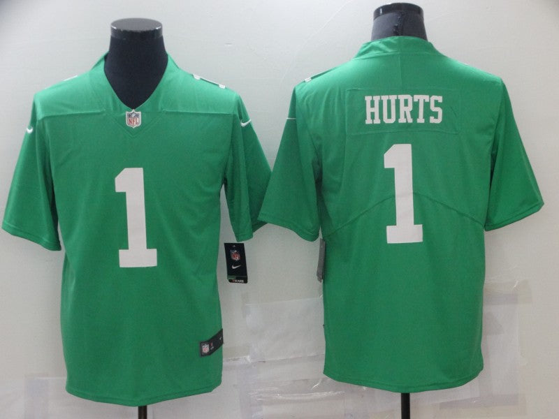 Men’s Philadelphia Eagles Jalen Hurts #1 Green Jersey