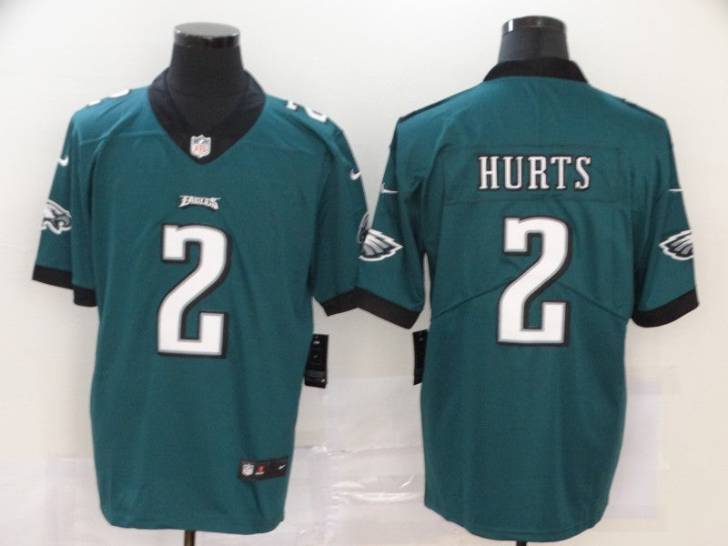 Men’s Philadelphia Eagles Jalen Hurts #2 Midnight Green Jersey