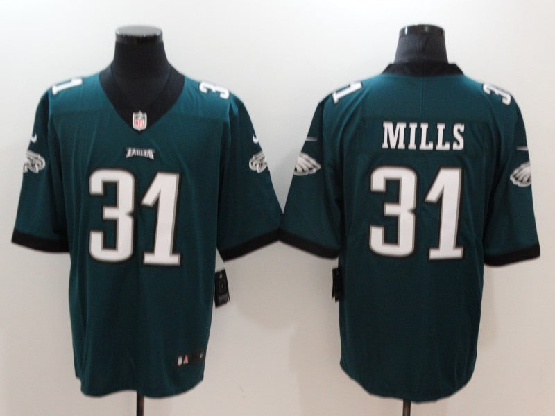 Men’s Philadelphia Eagles Jalen Mills #31 Midnight Green Jersey