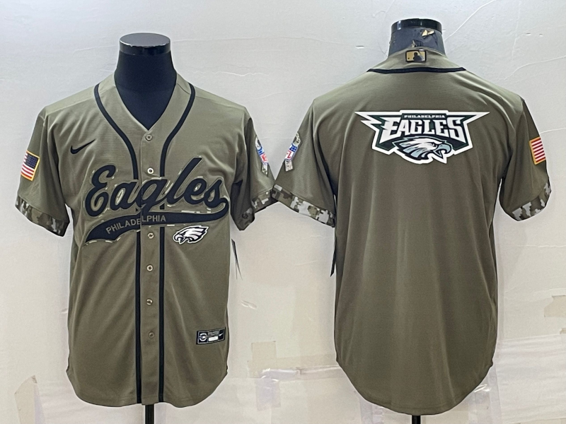 Men’s Philadelphia Eagles Olive 2022 Salute To Service Limited Jersey