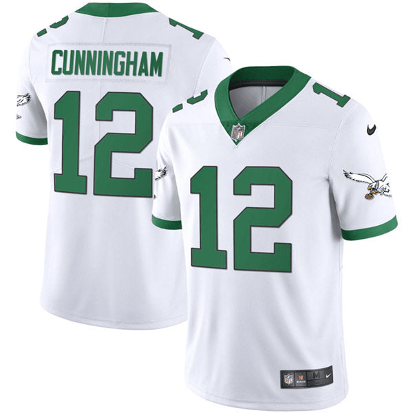 Mens Philadelphia Eagles Retired Player #12 Randall Cunningham 2023 Nike White 1996 Retro Jersey