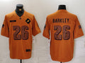 Men’s Philadelphia Eagles Saquon Barkley #26 Brown 2023 Salute To Service Limited Jersey