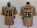 Men’s Philadelphia Eagles Saquon Barkley #26 Olive Salute To Service Jersey