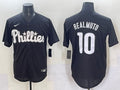 Men’s Philadelphia Phillies JT Realmuto #10 Black Lights Out Jersey