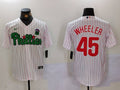 Men’s Philadelphia Phillies Zack Wheeler #45 White Limited Jersey