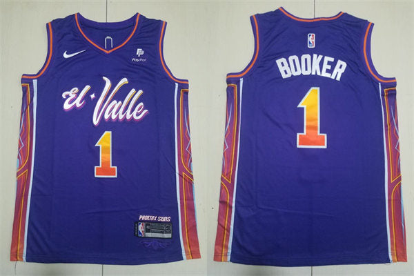 Mens Phoenix Suns #1 Devin Booker 2023-24 El Valle City Edition Jersey