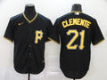 Men’s Pittsburgh Pirates Roberto Clemente #21 Black Baseball Jersey