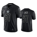 Men’s Pittsburgh Steelers #51 Myles Jack Black Reflective Limited Jersey