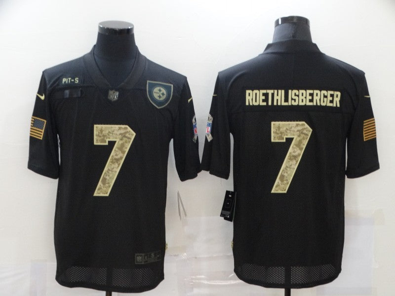 Men’s Pittsburgh Steelers #7 Ben Roethlisberger Black Jersey
