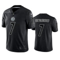Men’s Pittsburgh Steelers #7 Ben Roethlisberger Black Reflective Limited Jersey
