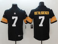 Men’s  Pittsburgh Steelers #7 Ben Roethlisberger Nike Black Big Number Limited Jersey