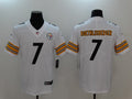 Men’s Pittsburgh Steelers #7 Ben Roethlisberger Nike White Limited Football Jersey