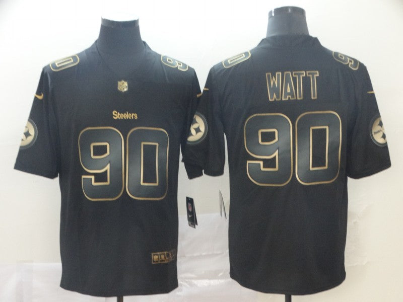 Men’s Pittsburgh Steelers #90 T.J. Watt Black Jersey