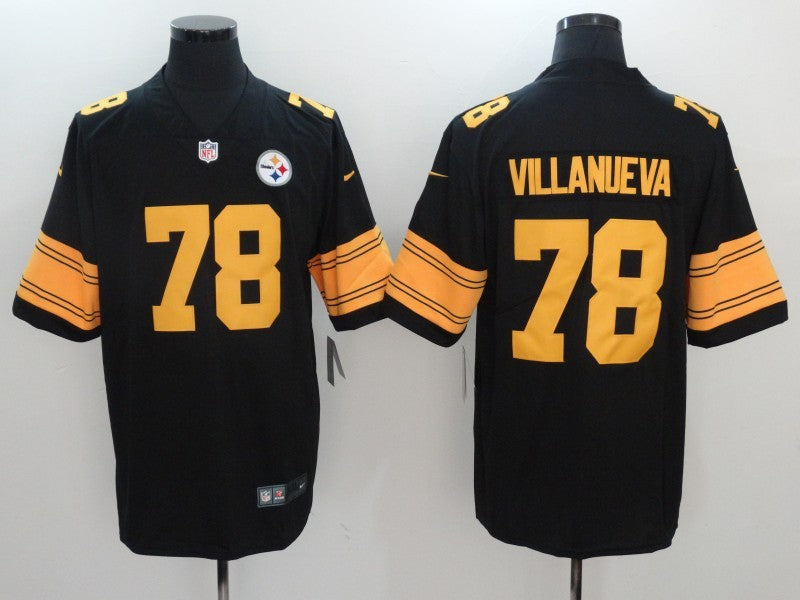 Men’s Pittsburgh Steelers Alejandro Villanueva #78 Black Alternate Legend Jersey