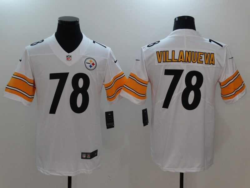 Men’s Pittsburgh Steelers Alejandro Villanueva #78 White Jersey