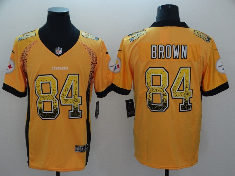 Men’s Pittsburgh Steelers Antonio Brown #84 Gold Jersey