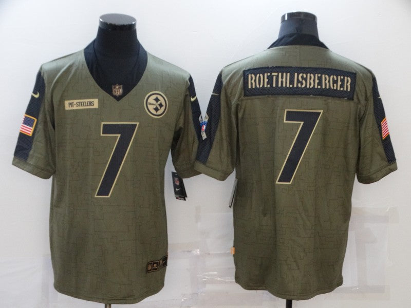 Men’s Pittsburgh Steelers Ben Roethlisberger #7 Brown Jersey