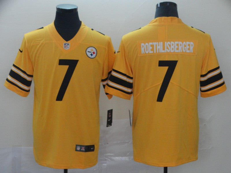 Men’s Pittsburgh Steelers Ben Roethlisberger #7 Gold Inverted Team Jersey