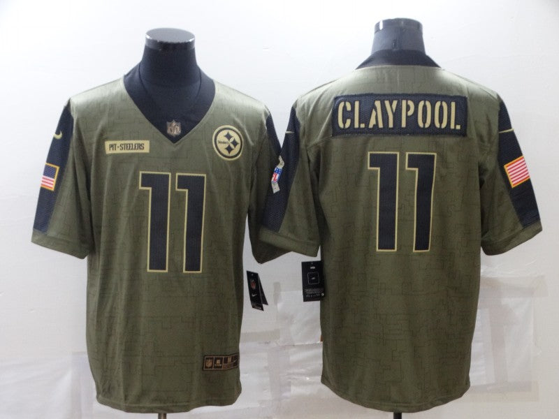 Men’s Pittsburgh Steelers Chase Claypool #11 Brown Jersey