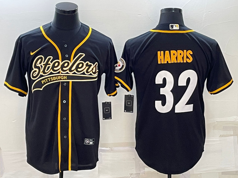 Men’s Pittsburgh Steelers Franco Harris #32 Black Vapor Limited Jersey