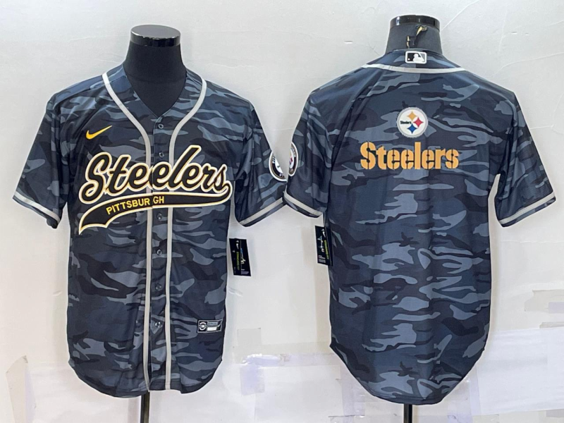 Men’s Pittsburgh Steelers Gray Camouflage Jersey