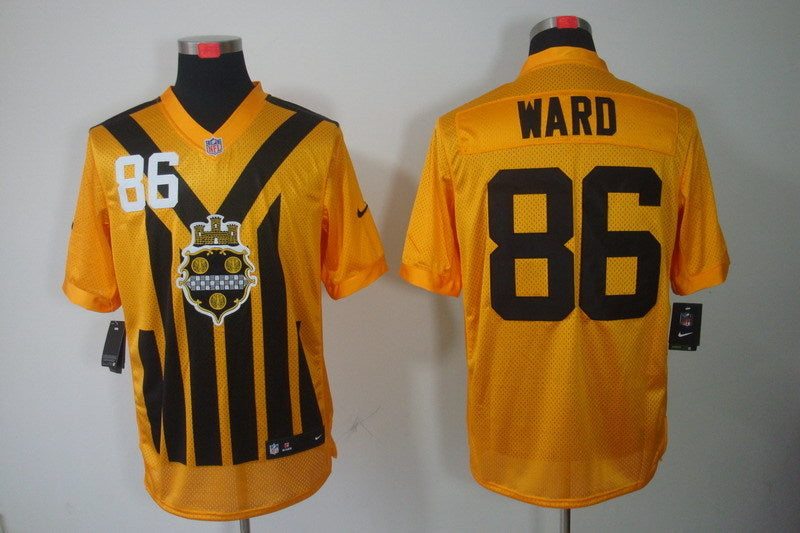Men’s Pittsburgh Steelers Hines Ward #86 Gold Jersey