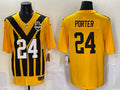 Men’s Pittsburgh Steelers Joey Porter Jr. #24 Gold Alternate 1933 Throwback Jersey