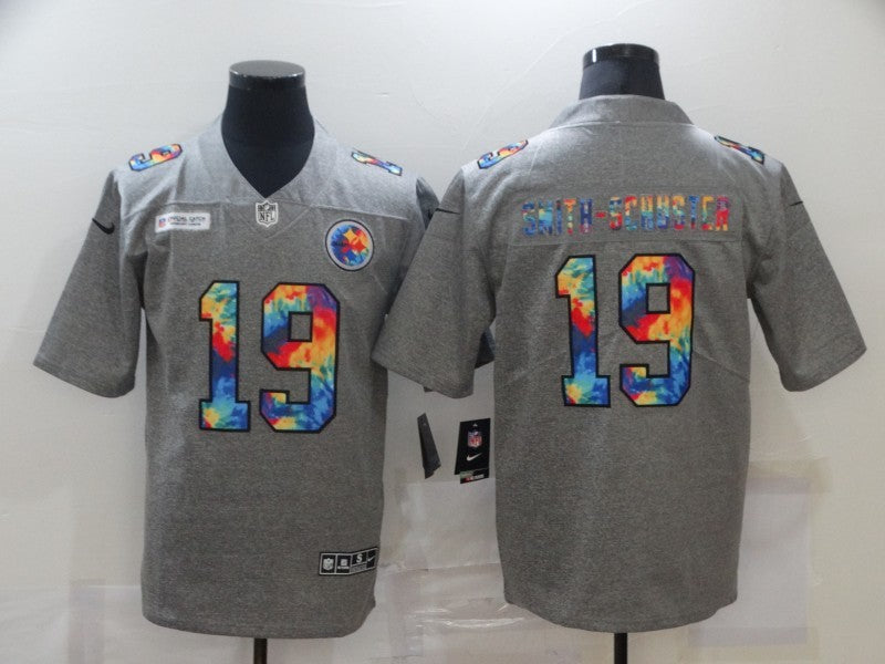 Men’s Pittsburgh Steelers JuJu Smith-Schuster #19 Gray Jersey