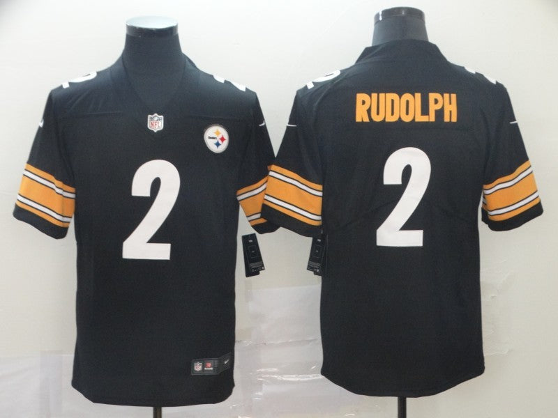 Men’s Pittsburgh Steelers Mason Rudolph #2 Black Jersey