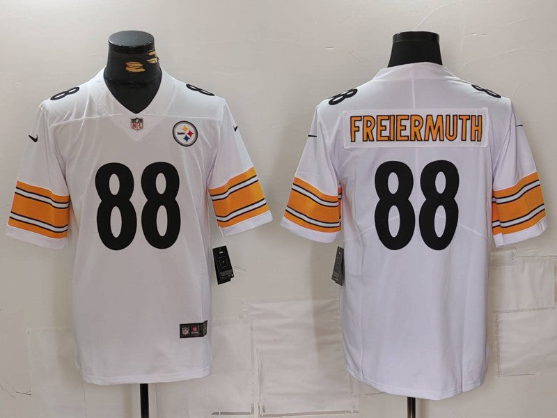 Men’s Pittsburgh Steelers Pat Freiermuth #88 White Jersey