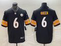 Men’s Pittsburgh Steelers Patrick Queen #6 Black Jersey